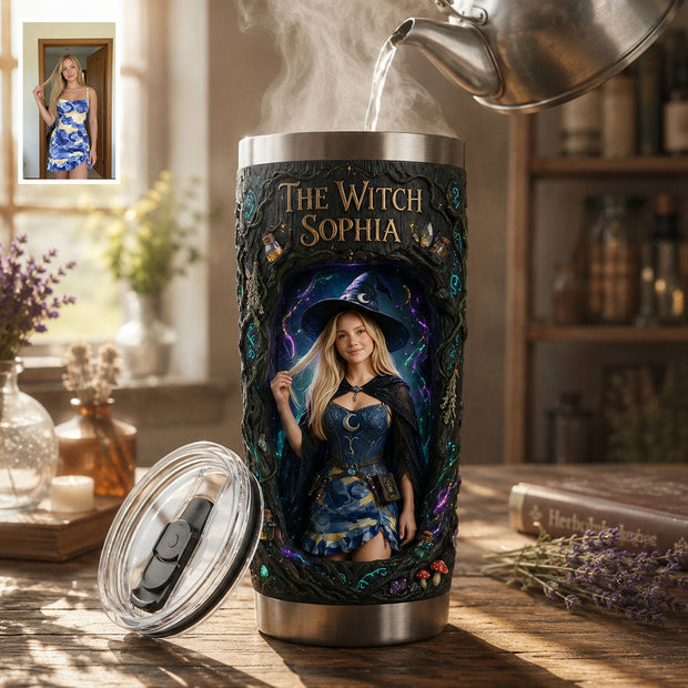Custom Photo Magical Witch - Personalized Tumbler