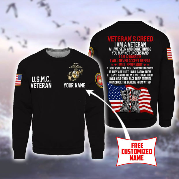 Personalized Custom Name Military US Marine Corps Polo Shirts KLO109063La