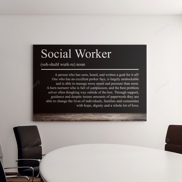 Social worker Awesome Definition Canvas