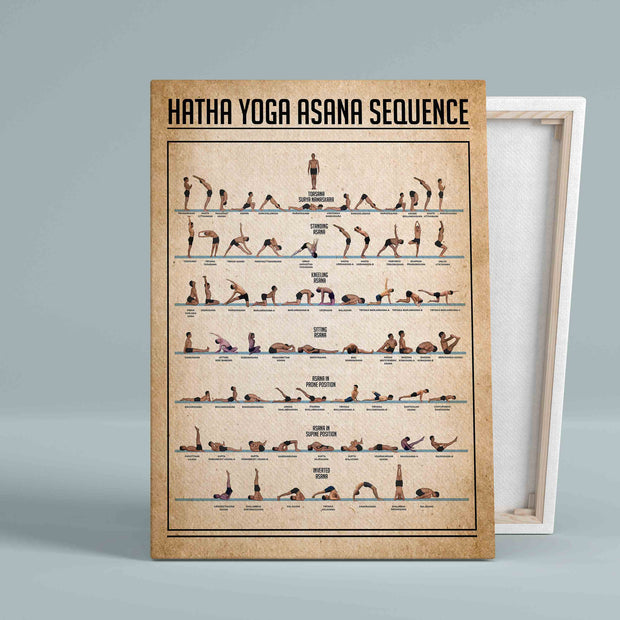 Hatha Yoga Asana Sequence Knowledge Sport Canvas QT301307Eh