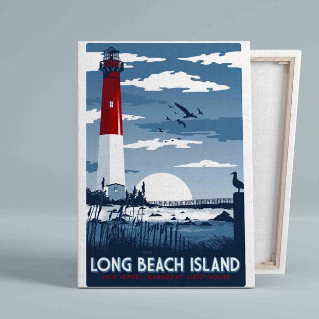 Long Beach Island Barnegat Lighthouse New Jersey Canvas QT306067Eh