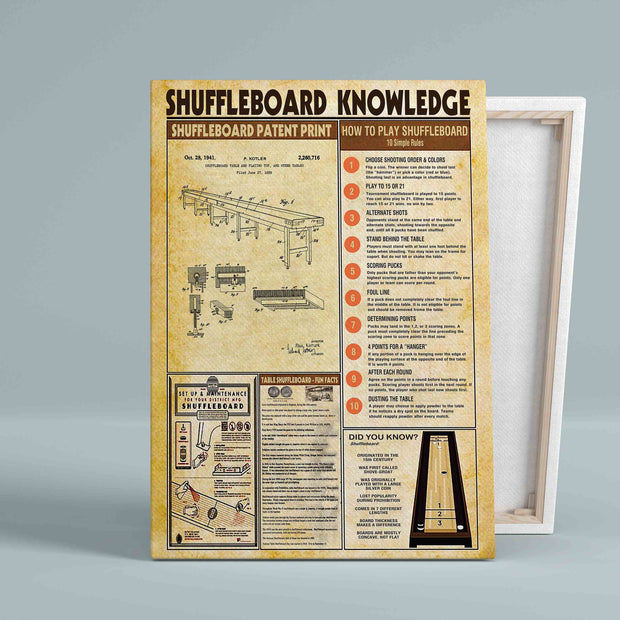 Shuffleboard Knowledge Shuffleboard Christmas Canvas HY208030Eh