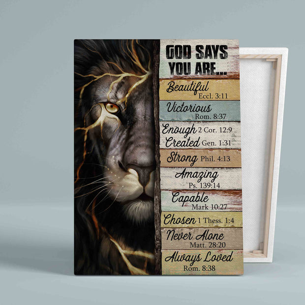 God Jesus Says You Are Lion Canvas QT309358