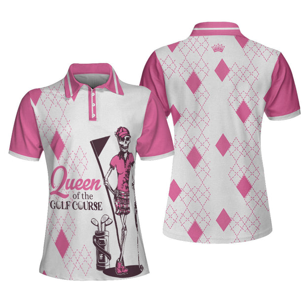 Queen Of The Golf Course Short Sleeve Polo Shirt, Polo Shirts