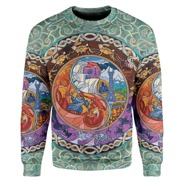3D Lord Of The Rings The Hobbit Gandalf The Grey Custom Pullover Sweatshirt Ugly Sweater QT211591Hc