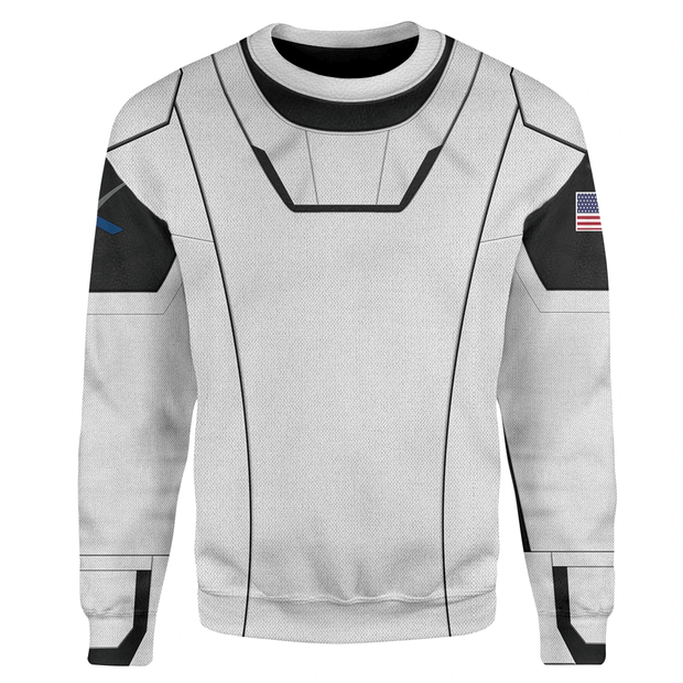 3D Spacesuit Space Force Pullover Sweatshirt Ugly Sweater QT210173Zc