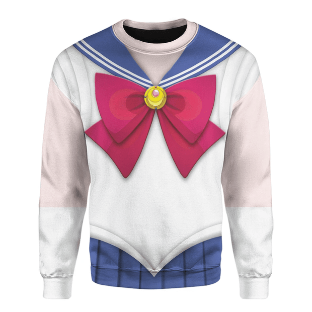 3D Anime Sailor Moon The Sailor Moon Custom Cosplay Costume Pullover Sweatshirt Ugly Sweater QT207135Hc