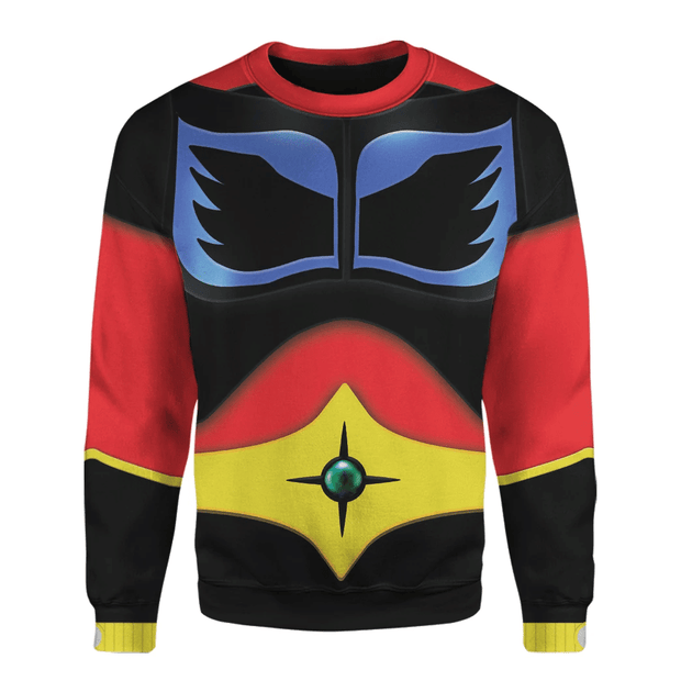 3D Anime UFO Robot Grendizer Force Five Daisuke Umon Custom Cosplay Costume Pullover Sweatshirt Ugly Sweater QT210099Hc