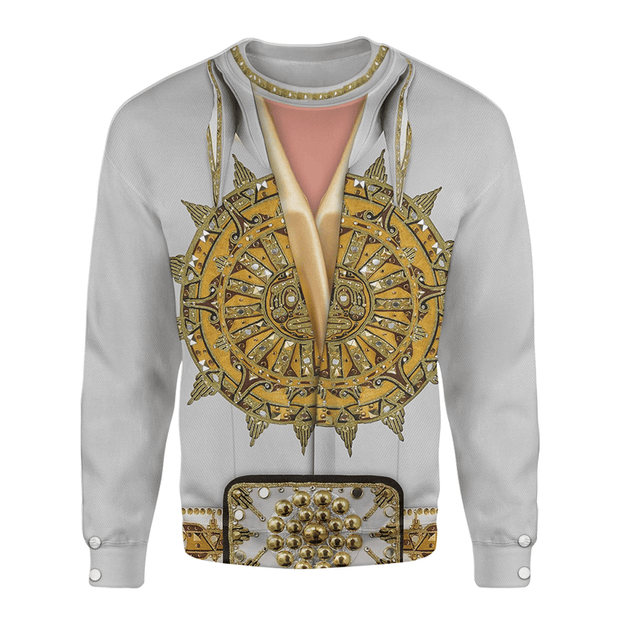 3D Elvis Presley Mexican Sundial Jumpsuit Custom Cosplay Costume Unisex Pullover Sweatshirt QT210549Zc