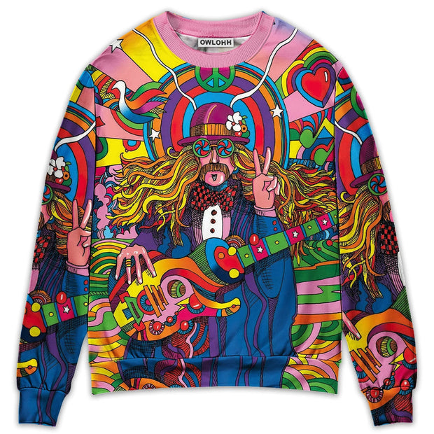Hippie Rock Music Colorful Sweatshirt