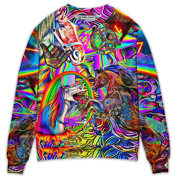 Hippie Horse Run For You Sweatshirt