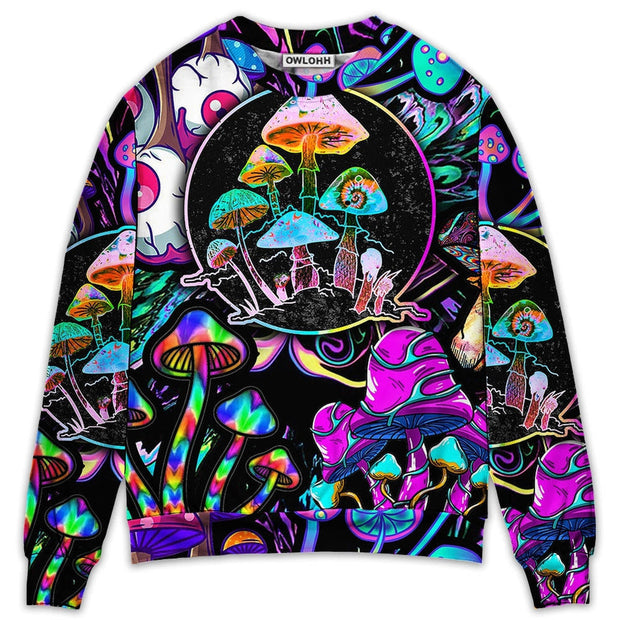 Hippie Mushroom Colorful Neon Light Cool Style Sweatshirt