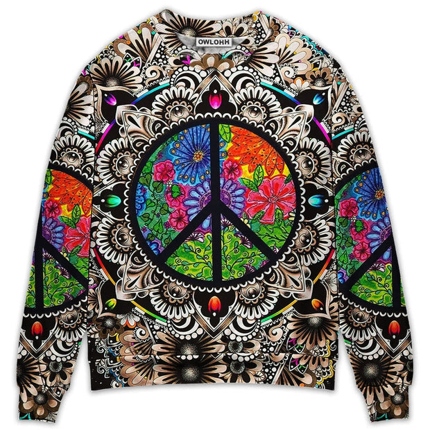 Hippie Peace Sign Galaxy Sweatshirt
