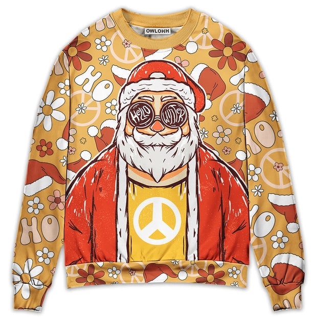 Christmas Santa Cutie Hippie Groovy Sweatshirt