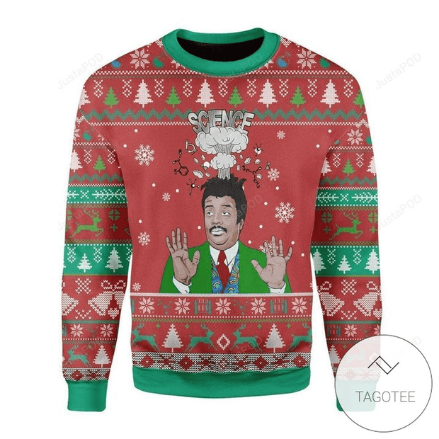 Neil Degrasse Tyson Science Big Bang Ugly Christmas Sweater PN112932