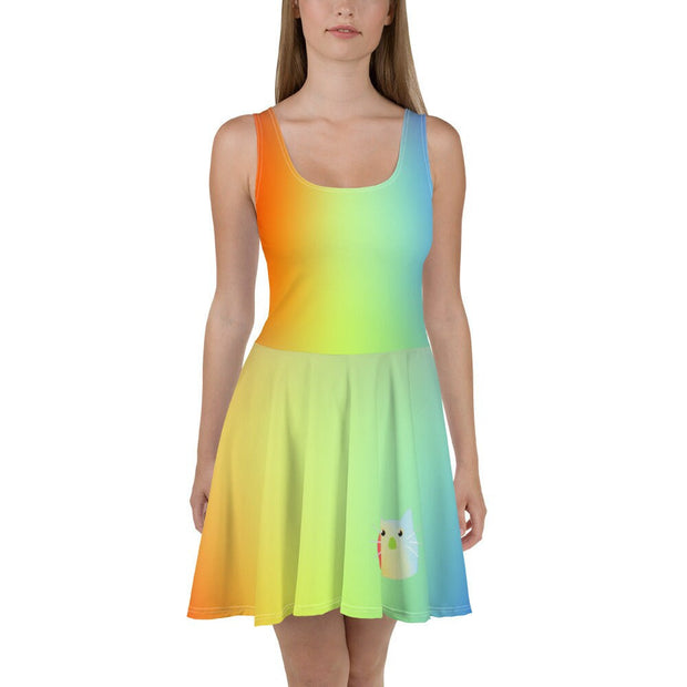 Iridescent Cat - Skater Dress