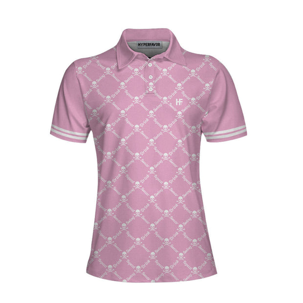 Swing Swear Drink Repeat Pink Golf Women Polo Shirt