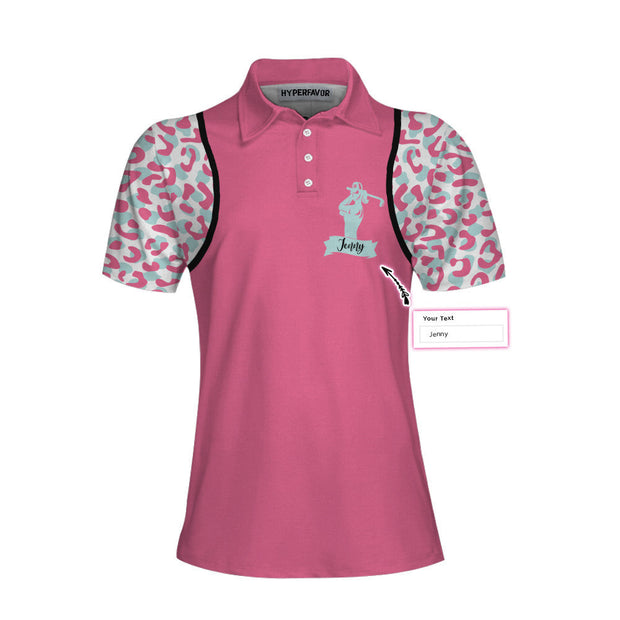 A Bad Day Of Golf Always Beats A Good Day Of Work Leopard Women Polo Shirt