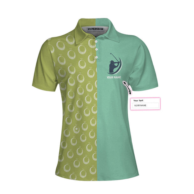 Personalized Custom Name Queen Of The Green Custom Cosplay Short Sleeve Women Polo Shirt, Golf Gift Idea For Female Golfers