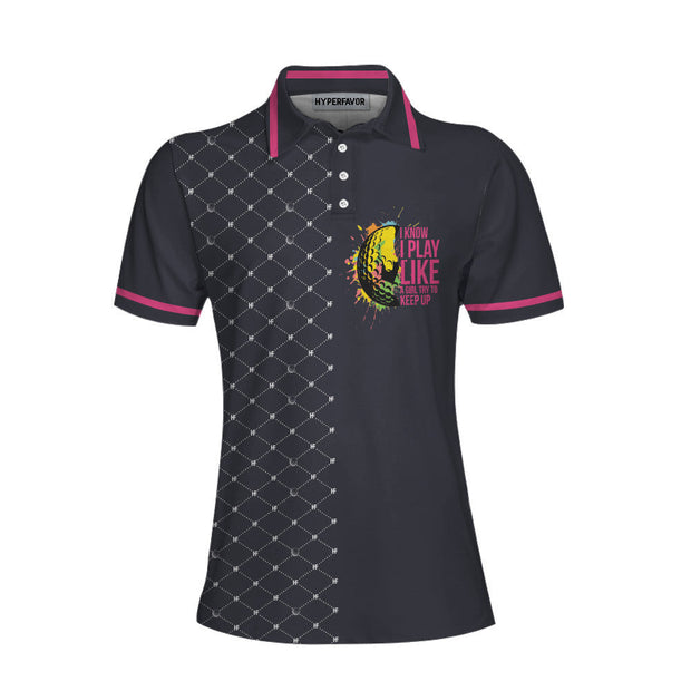 Play Like A Girl Golf Unisex Tshirt V1 Short Sleeve Women Polo Shirt