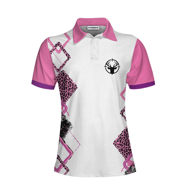 Hunting With No Chance Of House Cleaning Or Cooking - Hunting Short Sleeve Women Polo Shirt