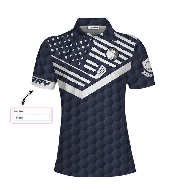 Your Hole Is My Goal Golf Custom Cosplay Short Sleeve Women Polo Shirt