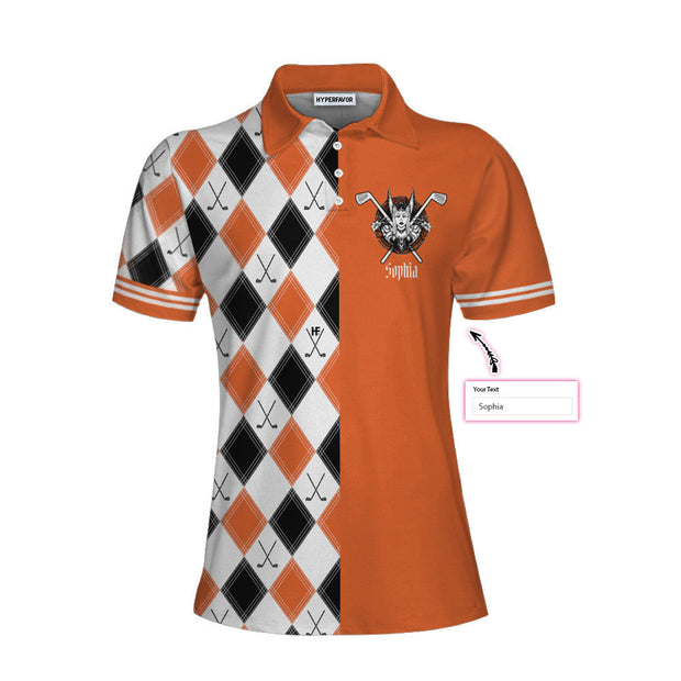 Personalized Custom Name In A World Full Of Princesses Be A Valkyrie & A Golfer Polo Shirt