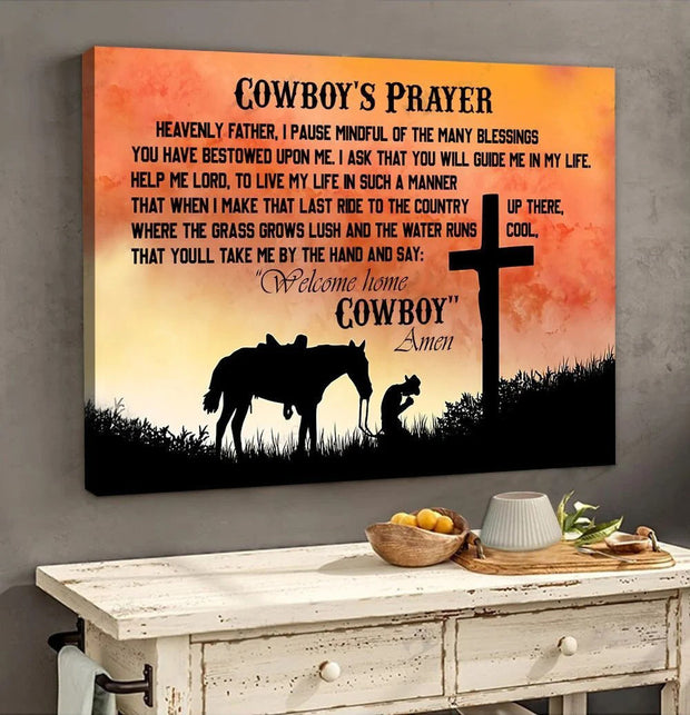 Cowboy Prayer Canvas QT301169Eb
