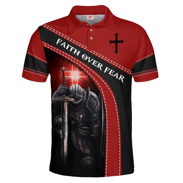 A Warrior Of Christ Red Polo For Men
