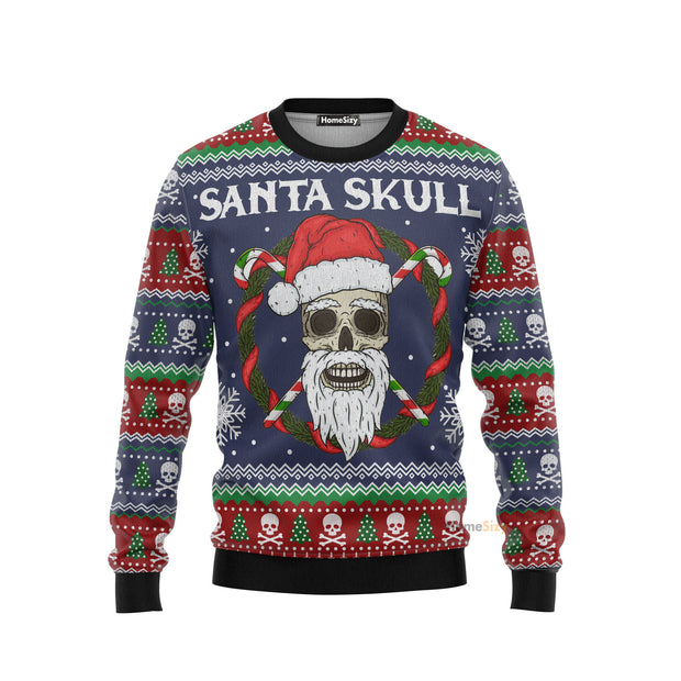 Santa Skull Ugly Christmas Sweater