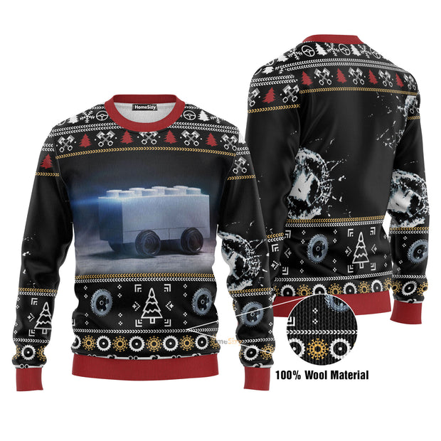 Blursed Cybertruck Christmas Ugly Sweater QT212334Hj