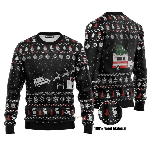Paramedic Hospital Ambulance Christmas Xmas Ugly Sweater QT211201Hj