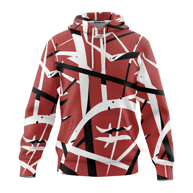 3D Red Frankenstrat Strings Custom Cosplay Hoodie QT210193Hf