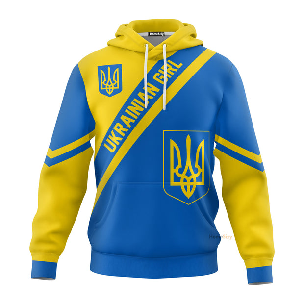 Ukrainian Girl Hoodie Puck Putin Ukraine Pride Patriotic Hoodie Womens Gifts QT302422Hf