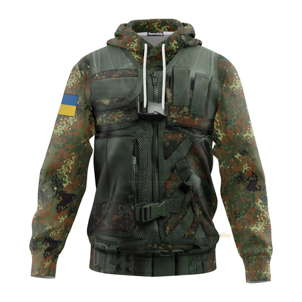Personalized Custom Name Slava Ukraini Camo Hoodie Mens Ukraine Support Clothing QT305875Hf