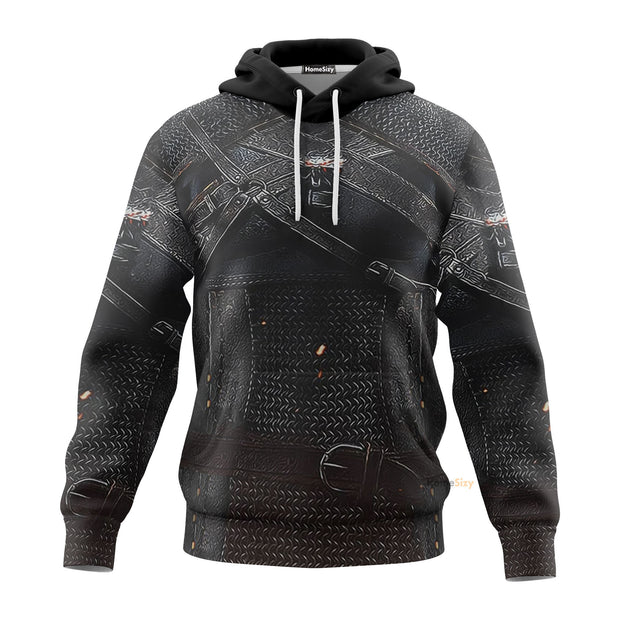 Vikings 3D Witcher Armor Hoodie QT208268Hf