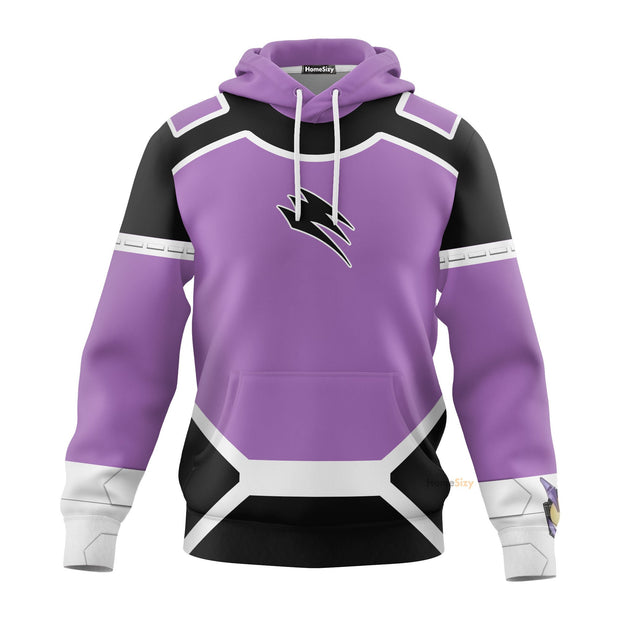 3D Power Ranger Jungle Fury Wolf Custom Cosplay Costume Hoodie QT304228Hf