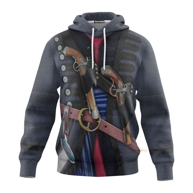 QT209029Hg 3D Pirate Custom Cosplay Costume Hoodie