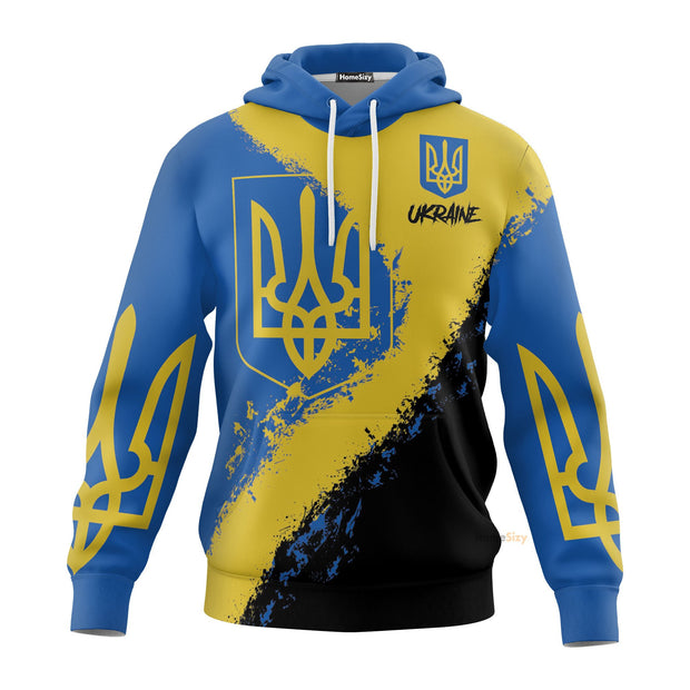 Ukraine Hoodie Stand With Ukraine Ukrainian Flag Clothes Hoodie Gift QT206172Hf