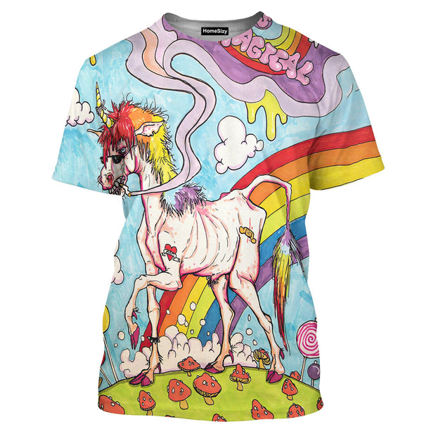 Unicorn Life Is Magical Funny Art - 3D Tshirt
