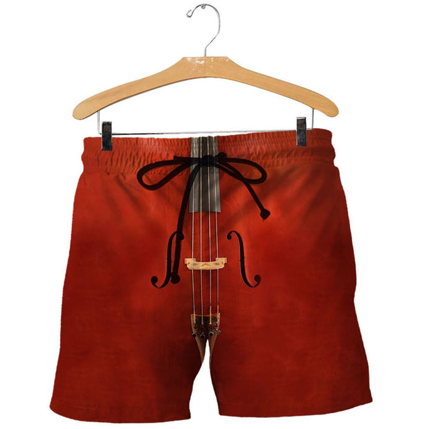Red Cello Funny Style - Beach Shorts