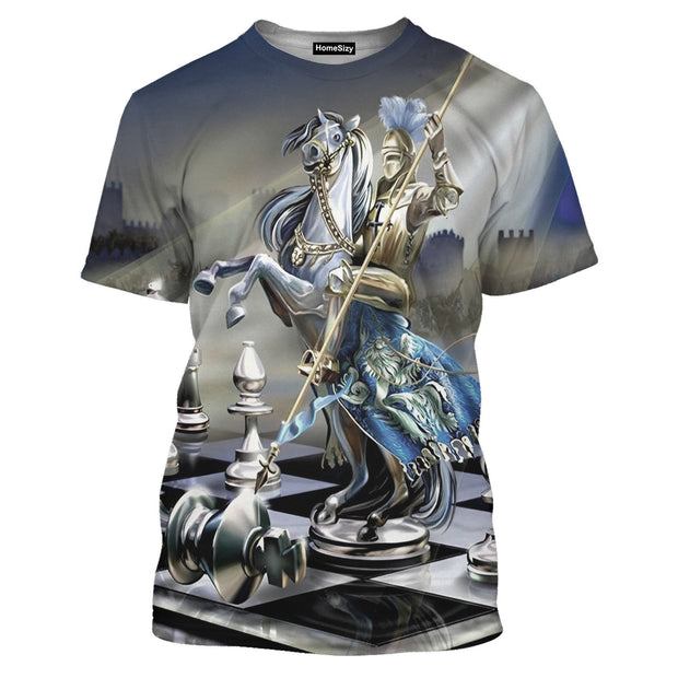 The Knight Of Chess - 3D Tshirt