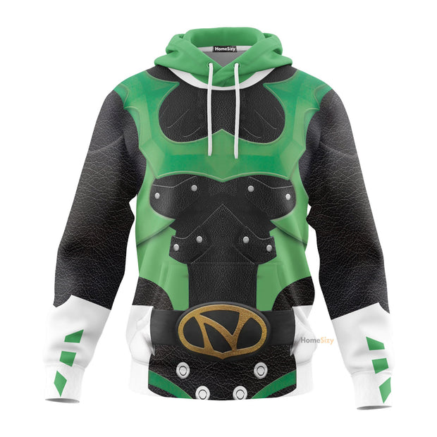 3D Psycho Rangers Green Psycho Custom Cosplay Costume Hoodie QT308367