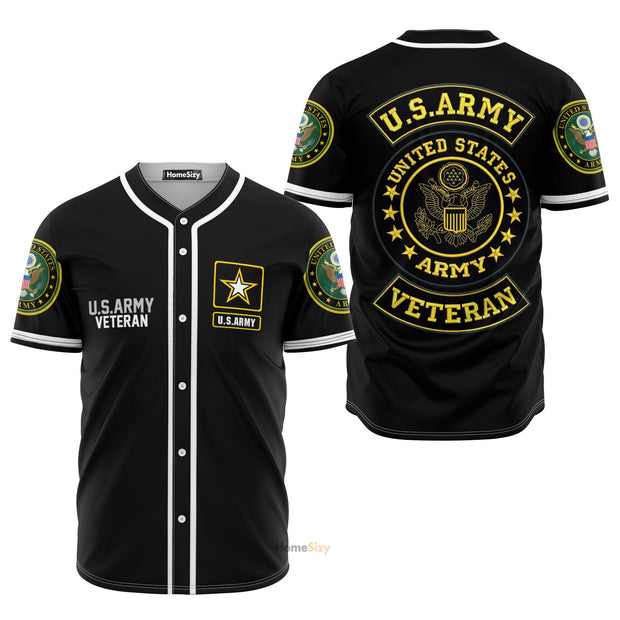Custom Name US Army Veteran - Personalized Baseball Jersey