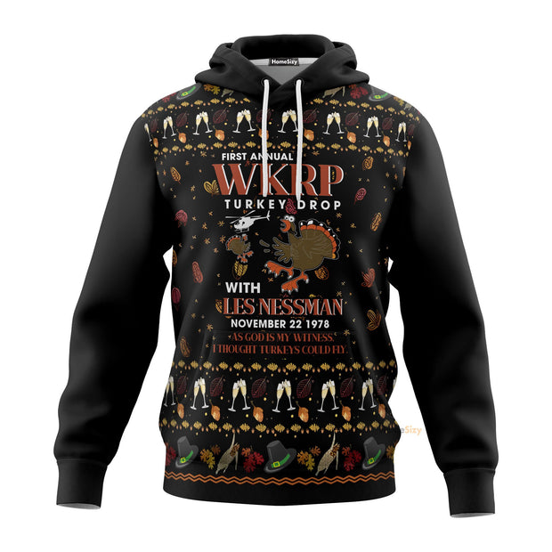 3D Party Turkey Thanksgiving Hoodie Apparel QT210179Hf