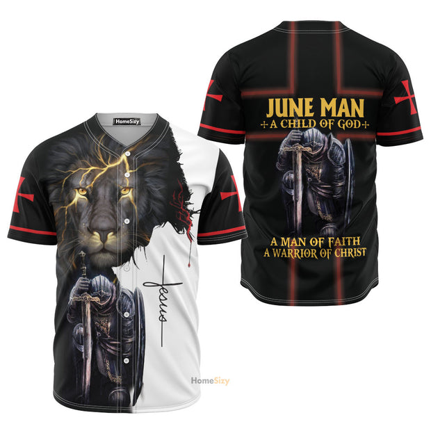 Jesus Lion June Man - Baseball Jersey