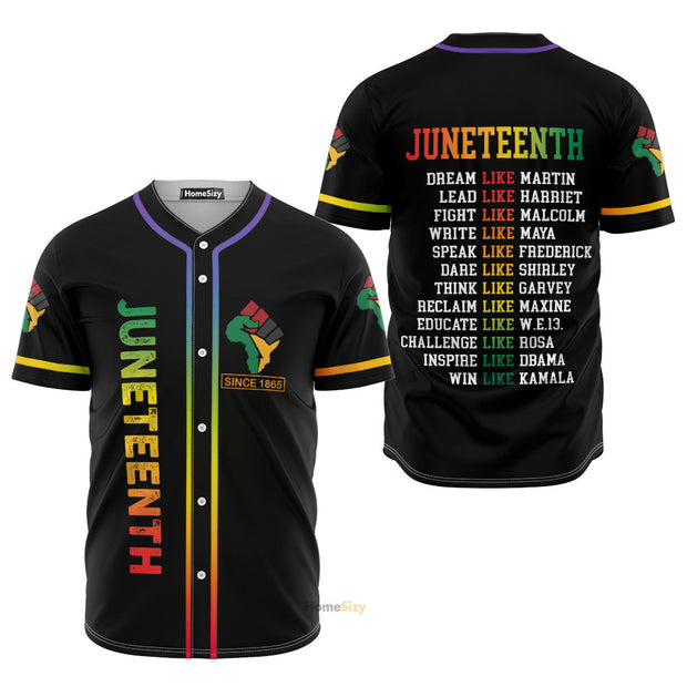 Juneteenth Since 1865 Dream Like Martin - Baseball Jersey