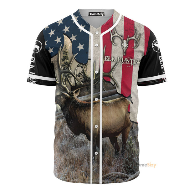 American Elk Hunting - Baseball Jersey