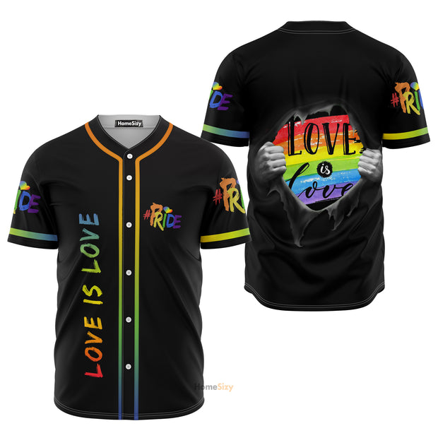 Lgbt Love Is Love - Baseball Jersey