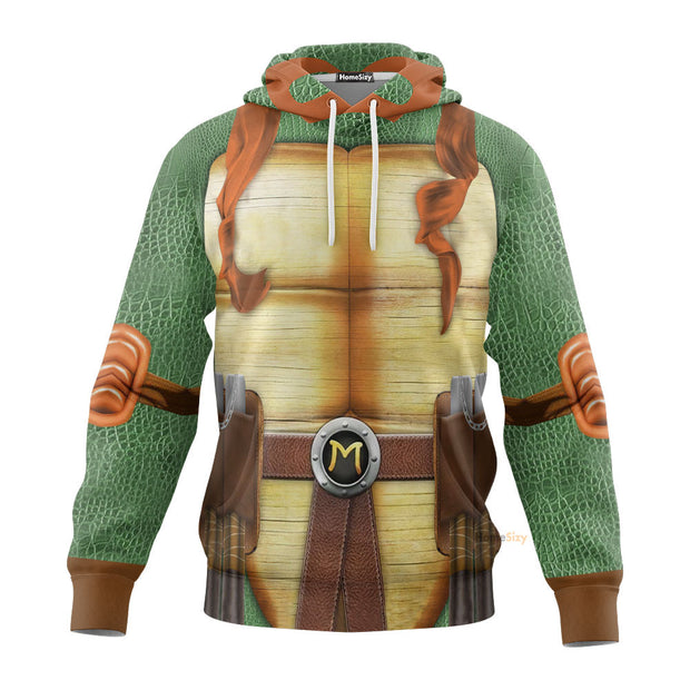 3D Michelangelo TMNT Mike Mikey Custom Cosplay Costume Hoodie QT207155